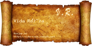 Vida Róza névjegykártya
